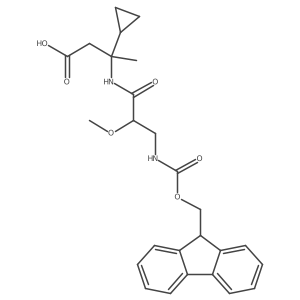 3-cyclopropyl-3-[3-({[(9H-fluoren-9-yl)methoxy]carbonyl}amino)-2-methoxypropanamido]butanoic acid Structure