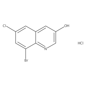 8-Bromo-6-chloroquinolin-3-OL hydrochloride结构式