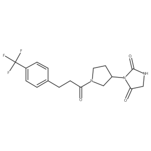 3-(1-{3-[4-(Trifluoromethyl)phenyl]propanoyl}pyrrolidin-3-yl)imidazolidine-2,4-dione Structure
