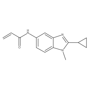 N-(2-Cyclopropyl-1-methylbenzimidazol-5-yl)prop-2-enamide Structure