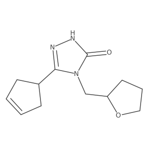 3-(cyclopent-3-en-1-yl)-4-[(oxolan-2-yl)methyl]-4,5-dihydro-1H-1,2,4-triazol-5-one Structure