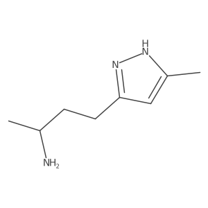(2S)-4-(5-methyl-1H-pyrazol-3-yl)butan-2-amine结构式