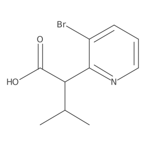 2-(3-Bromopyridin-2-yl)-3-methylbutanoic acid结构式