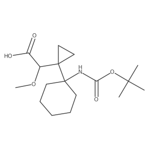 2-[1-(1-{[(Tert-butoxy)carbonyl]amino}cyclohexyl)cyclopropyl]-2-methoxyacetic acid Structure