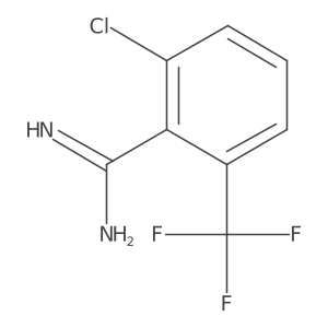 2-Chloro-6-(trifluoromethyl)benzene-1-carboximidamide结构式