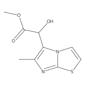 Methyl 2-hydroxy-2-{6-methylimidazo[2,1-b][1,3]thiazol-5-yl}acetate结构式
