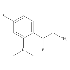 2-(2-amino-1-fluoroethyl)-5-fluoro-N,N-dimethylaniline结构式