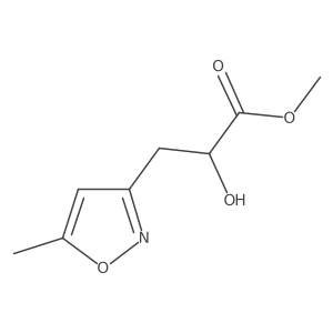 Methyl 2-hydroxy-3-(5-methyl-1,2-oxazol-3-yl)propanoate结构式