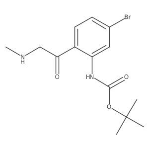 tert-butyl N-{5-bromo-2-[2-(methylamino)acetyl]phenyl}carbamate Structure
