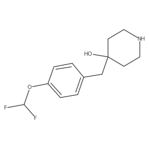 4-{[4-(Difluoromethoxy)phenyl]methyl}piperidin-4-ol结构式