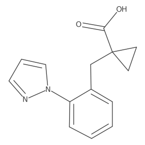 1-{[2-(1H-pyrazol-1-yl)phenyl]methyl}cyclopropane-1-carboxylic acid结构式