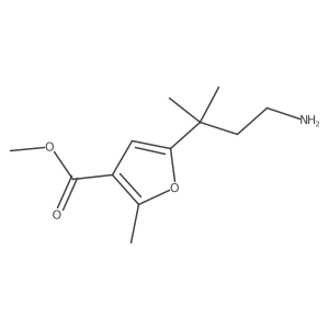 Methyl 5-(4-amino-2-methylbutan-2-yl)-2-methylfuran-3-carboxylate Structure