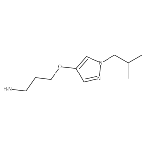 3-{[1-(2-Methylpropyl)-1H-pyrazol-4-yl]oxy}propan-1-amine Structure