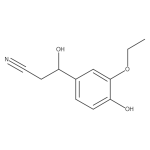 3-(3-Ethoxy-4-hydroxyphenyl)-3-hydroxypropanenitrile Structure