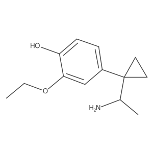 4-[1-(1-Aminoethyl)cyclopropyl]-2-ethoxyphenol Structure