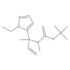 tert-butyl N-[2-(1-ethyl-1H-pyrazol-5-yl)-1-oxopropan-2-yl]-N-methylcarbamate Structure