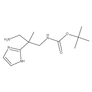 tert-butyl N-[3-amino-2-(1H-imidazol-2-yl)-2-methylpropyl]carbamate结构式