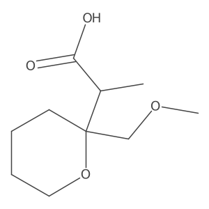 2-[2-(Methoxymethyl)oxan-2-yl]propanoic acid Structure