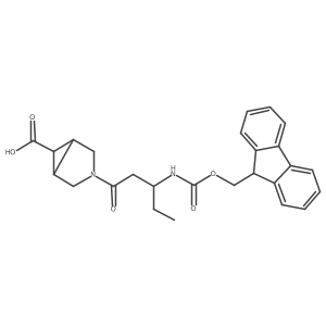 (1RS,5SR)-3-[(3R)-3-({[(9H-fluoren-9-yl)methoxy]carbonyl}amino)pentanoyl]-3-azabicyclo[3.1.0]hexane-6-carboxylic acid Structure
