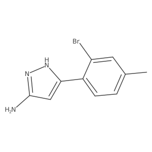 3-Amino-5-(2-bromo-4-methylphenyl)pyrazole结构式