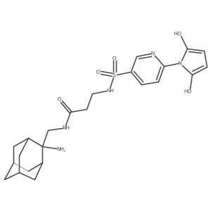 N-[(2-aminoadamantan-2-yl)methyl]-3-[6-(2,5-dihydroxy-1H-pyrrol-1-yl)pyridine-3-sulfonamido]propanamide Structure