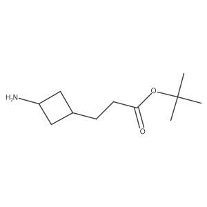 Tert-butyl 3-(3-aminocyclobutyl)propanoate结构式