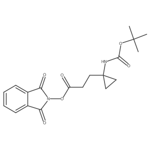 1,3-dioxo-2,3-dihydro-1H-isoindol-2-yl 3-(1-{[(tert-butoxy)carbonyl]amino}cyclopropyl)propanoate结构式