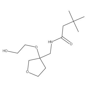 N-{[3-(2-hydroxyethoxy)oxolan-3-yl]methyl}-3,3-dimethylbutanamide结构式