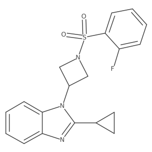 2-cyclopropyl-1-[1-(2-fluorobenzenesulfonyl)azetidin-3-yl]-1H-1,3-benzodiazole结构式