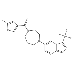 1-(5-Methyl-1,2-oxazole-3-carbonyl)-4-[3-(trifluoromethyl)-[1,2,4]triazolo[4,3-b]pyridazin-6-yl]-1,4-diazepane结构式