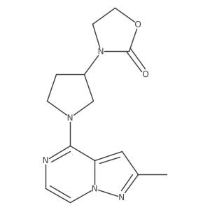 3-(1-{2-Methylpyrazolo[1,5-a]pyrazin-4-yl}pyrrolidin-3-yl)-1,3-oxazolidin-2-one Structure