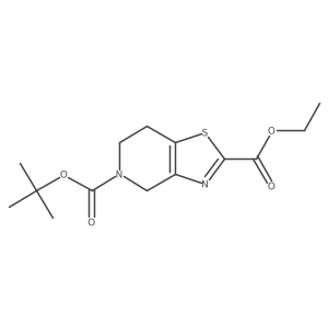 5-t-Butyl 2-ethyl 6,7-dihydrothiazolo[4,5-c]pyridine-2,5(4H)-dicarboxylate Structure