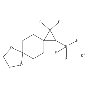 Potassium;(2,2-difluoro-7,10-dioxadispiro[2.2.46.23]dodecan-1-yl)-trifluoroboranuide结构式