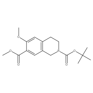 2-(Tert-butyl) 7-methyl 6-methoxy-3,4-dihydroisoquinoline-2,7(1h)-dicarboxylate结构式