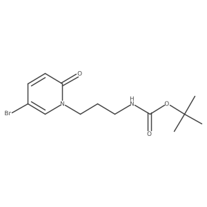 tert-butyl N-[3-(5-bromo-2-oxo-1,2-dihydropyridin-1-yl)propyl]carbamate结构式