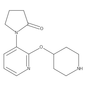 1-[2-(Piperidin-4-yloxy)pyridin-3-yl]pyrrolidin-2-one结构式
