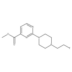 Methyl 2-[4-(2-fluoroethyl)piperazin-1-yl]pyrimidine-4-carboxylate结构式