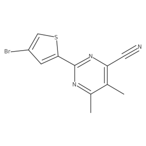 2-(4-Bromothiophen-2-yl)-5,6-dimethylpyrimidine-4-carbonitrile结构式