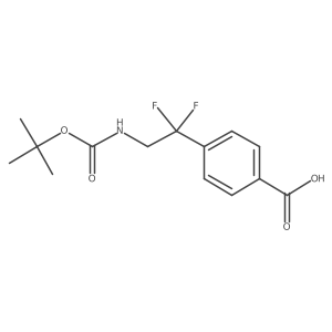 4-[1,1-Difluoro-2-[(2-methylpropan-2-yl)oxycarbonylamino]ethyl]benzoic acid结构式