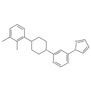 4-[4-(2,3-dimethylphenyl)piperazin-1-yl]-6-(1H-pyrazol-1-yl)pyrimidine结构式
