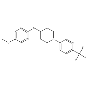 5-Methoxy-2-({1-[6-(trifluoromethyl)pyridin-3-yl]piperidin-4-yl}oxy)pyrimidine Structure