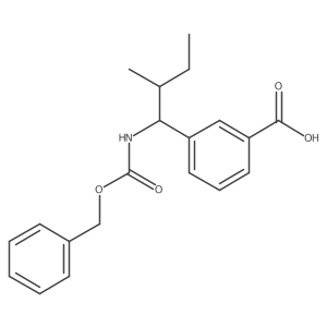 3-(1-{[(Benzyloxy)carbonyl]amino}-2-methylbutyl)benzoic acid结构式