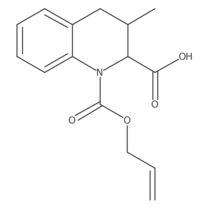 rac-(2R,3S)-3-methyl-1-[(prop-2-en-1-yloxy)carbonyl]-1,2,3,4-tetrahydroquinoline-2-carboxylic acid结构式
