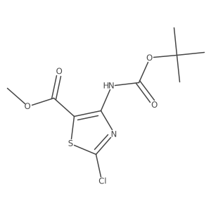 Methyl 4-{[(tert-butoxy)carbonyl]amino}-2-chloro-1,3-thiazole-5-carboxylate结构式