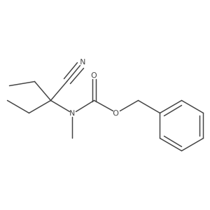 benzyl N-(1-cyano-1-ethylpropyl)-N-methylcarbamate结构式