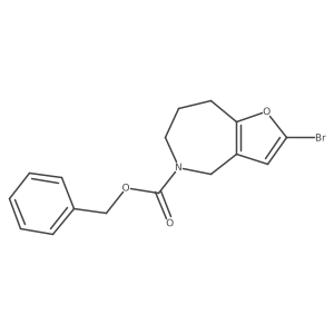 benzyl 2-bromo-4H,5H,6H,7H,8H-furo[3,2-c]azepine-5-carboxylate结构式