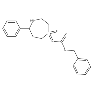 benzyl N-(1-oxo-5-phenyl-1lambda6,4-thiazepan-1-ylidene)carbamate结构式