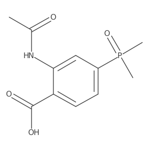 4-(Dimethylphosphoryl)-2-acetamidobenzoic acid结构式