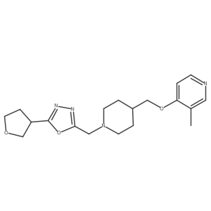 3-Methyl-4-[(1-{[5-(oxolan-3-yl)-1,3,4-oxadiazol-2-yl]methyl}piperidin-4-yl)methoxy]pyridine结构式