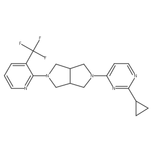 2-Cyclopropyl-4-{5-[3-(trifluoromethyl)pyridin-2-yl]-octahydropyrrolo[3,4-c]pyrrol-2-yl}pyrimidine Structure